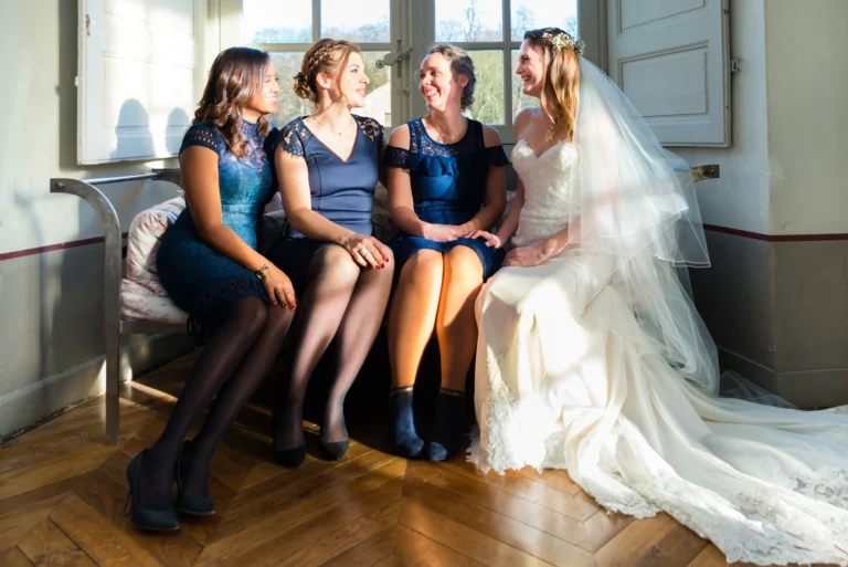 Château de Vallery la mariée et ses témoins